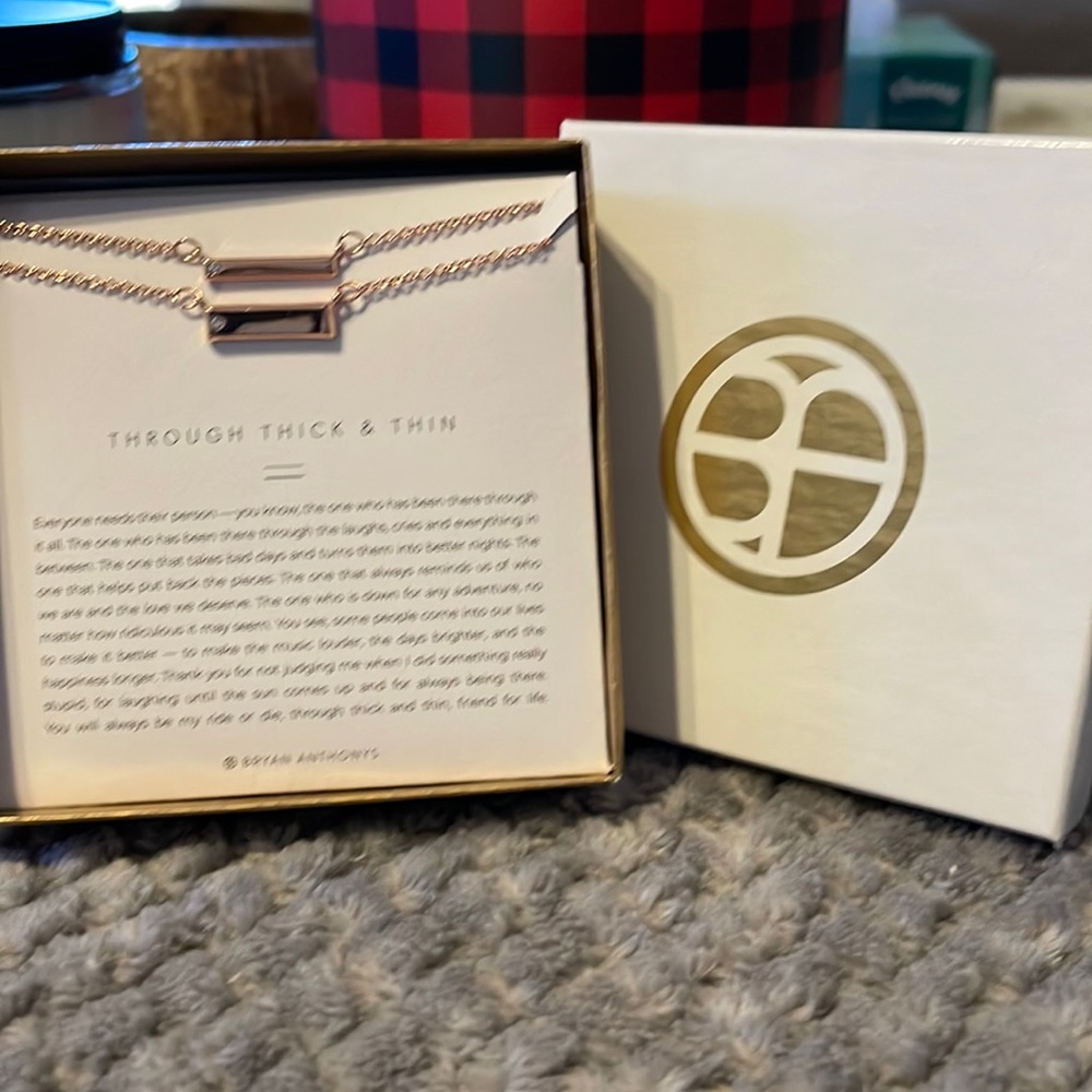Necklace for best friends, or Moms and daughters.  Rose gold and so beautiful.